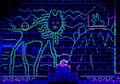 The Player shown riding the Manticore, with a bunny in a house?